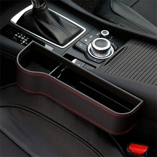 Seat Pockets PU Leather Car Console Side Organizer Pack of 1